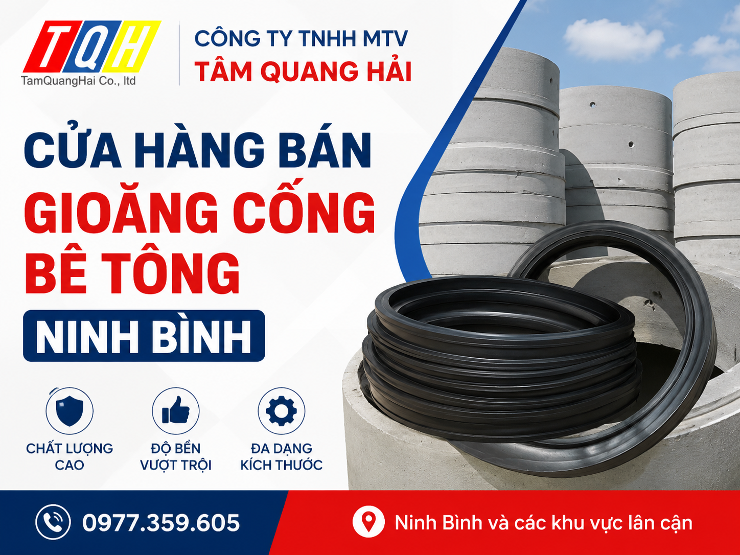 Cửa hàng bán gioăng cống bê tông Ninh Bình