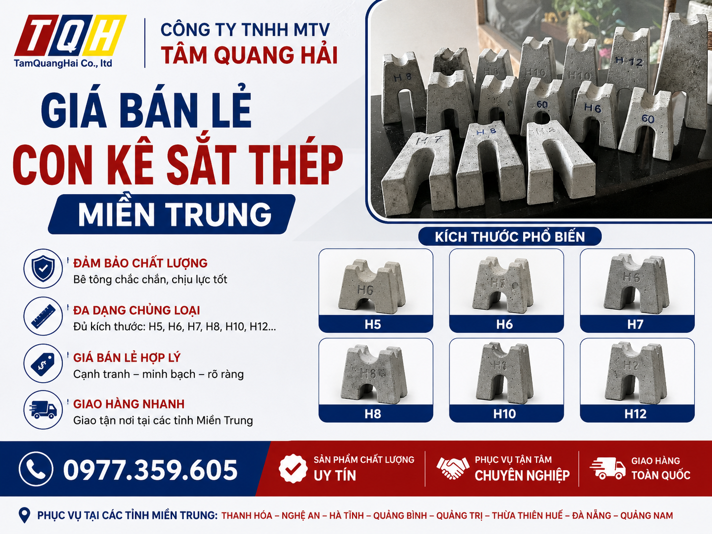 Giá bán lẻ con kê sắt thép miền Trung