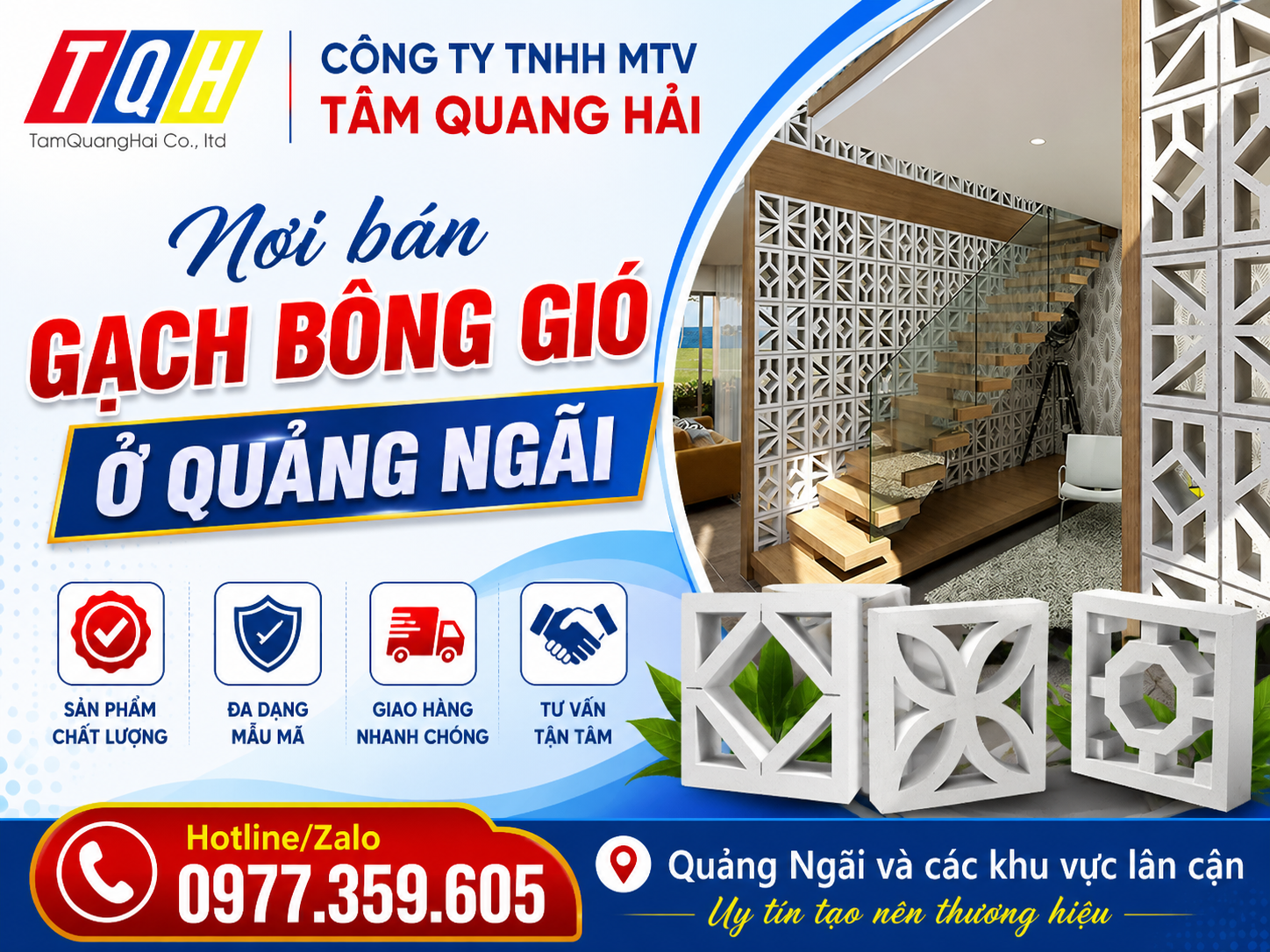 Nơi bán gạch bông gió ở Quảng Ngãi 